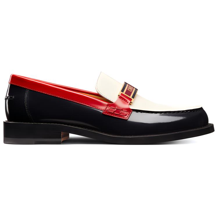 DIOR Code Casual Single Shoes Women's Black Red White