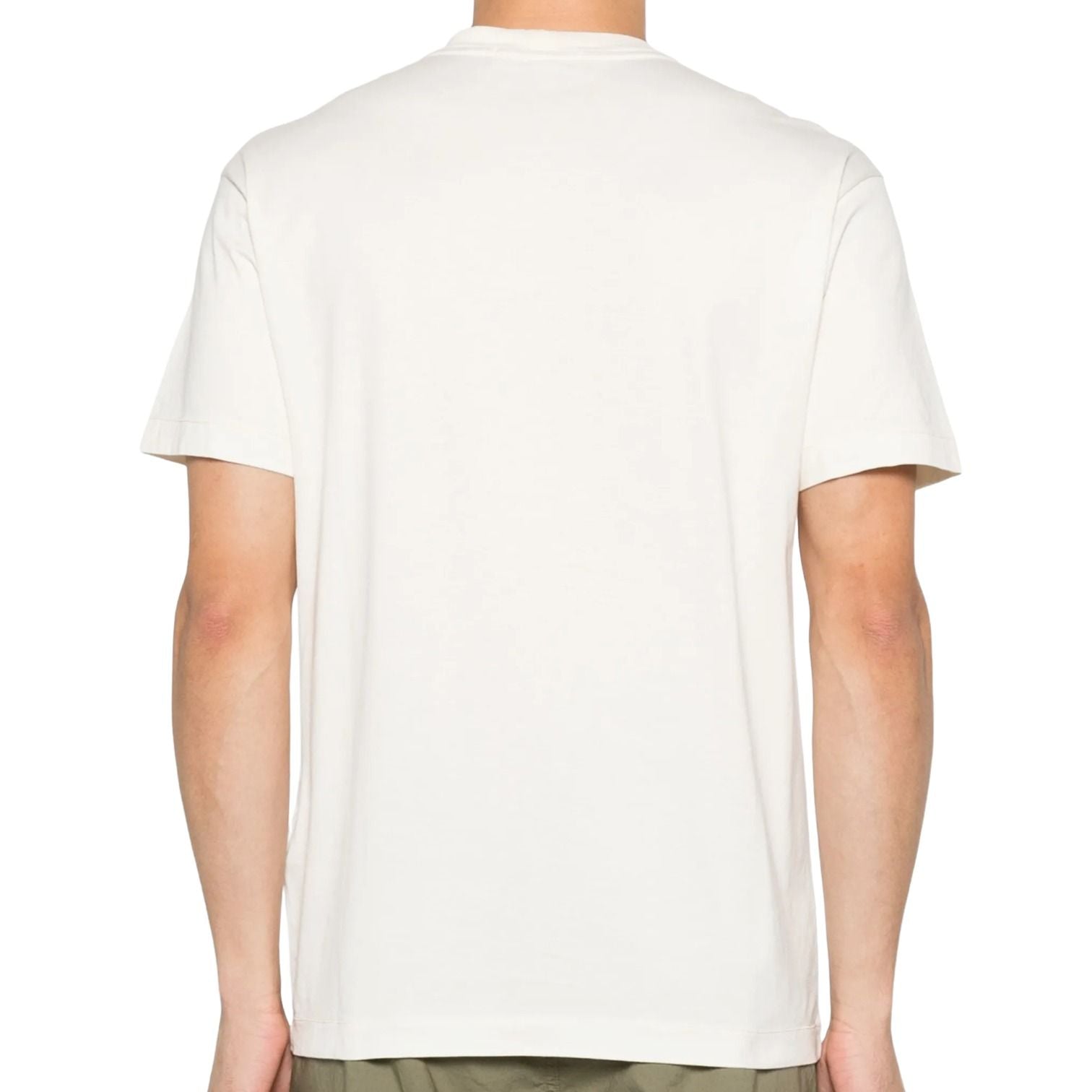 STONE ISLAND 2100027 60/2 Slim-Fit Compass Patch T-Shirt 'Ivory' L1S1521000-27S0013-V0093