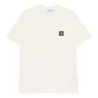 STONE ISLAND 2100027 60/2 Slim-Fit Compass Patch T-Shirt 'Ivory' L1S1521000-27S0013-V0093