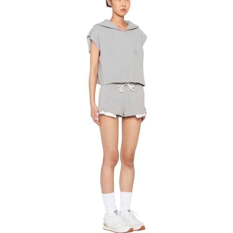 MIU MIU Layered detail Cotton Shorts