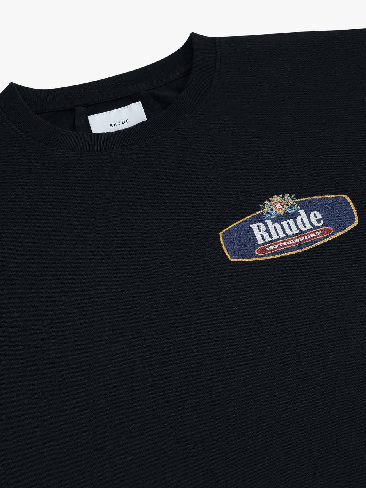 Rhude Men's Racing Crest Tee Vtg Black