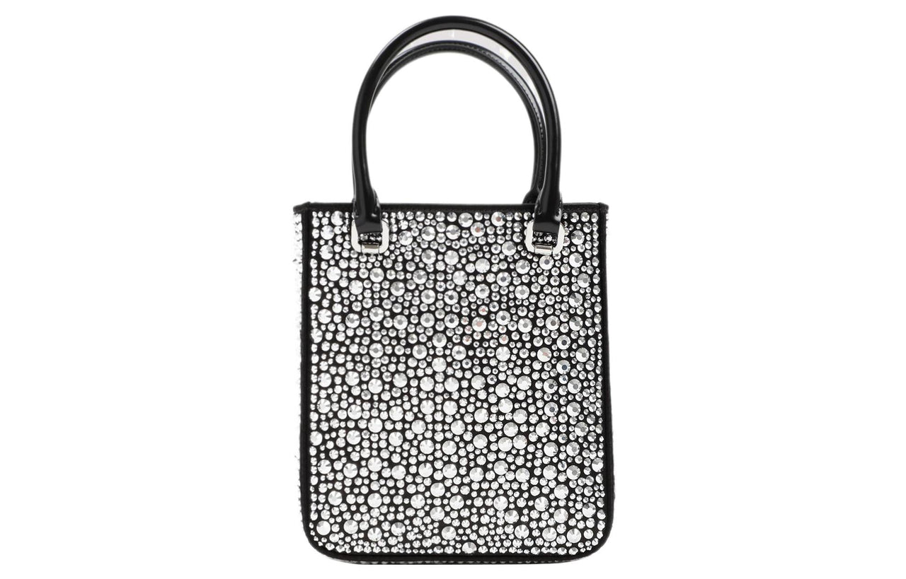 PRADA Fabric Tote Bag Shopping Bag Handbag Regular Women's Metallic