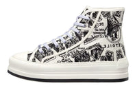 DIOR Walk'n'Dior Platform Shoes High-Top Stylish Skateboarding Shoes Women's White