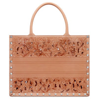 DIOR BookTote Calfskin Tote Bag Shopping Bag Handbag Medium Size Women's Beige