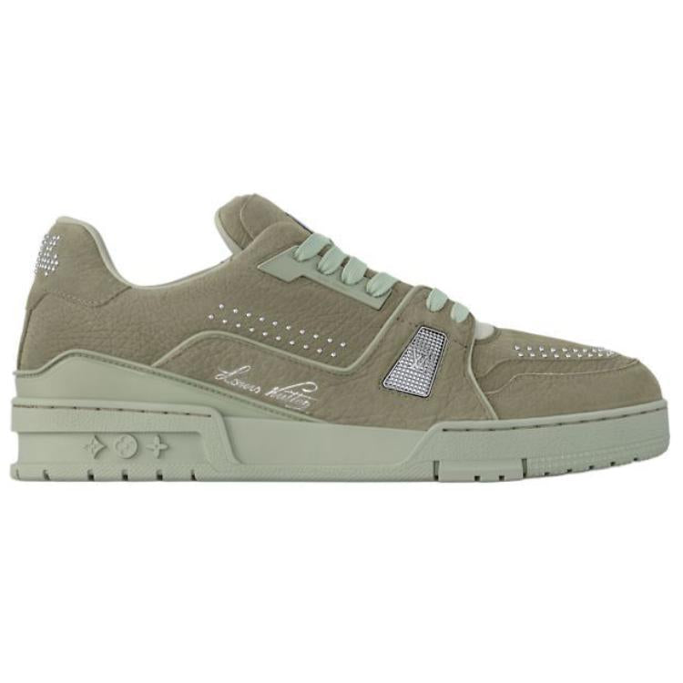 LOUIS VUITTON Trainer Low-Top Skateboard Shoes Men's Green
