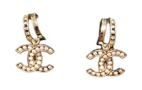 CHANEL 22c Early Spring Stud Earrings Women's Gold