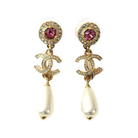 CHANEL Metal Earrings Women's Gold