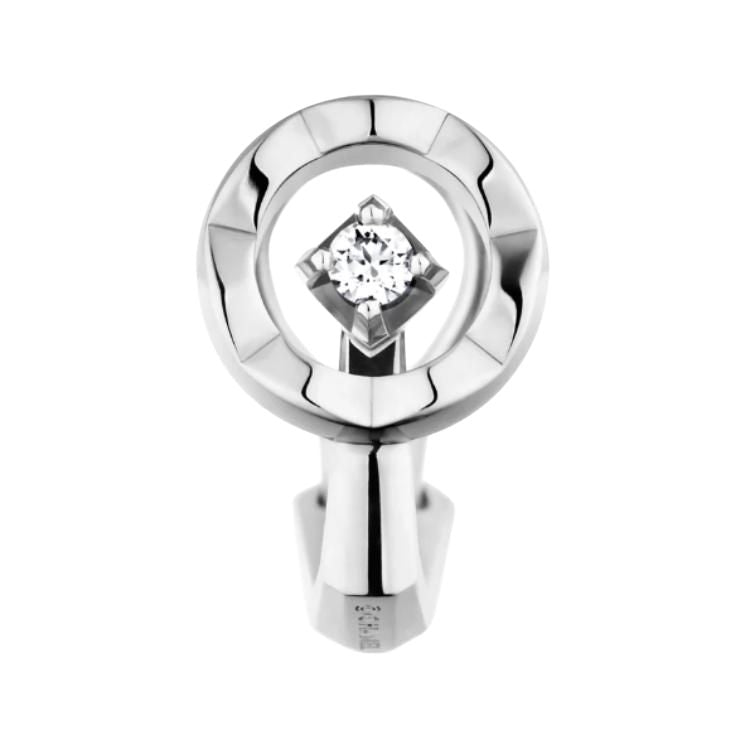 CHANEL Diamond Earrings Women's Silver
