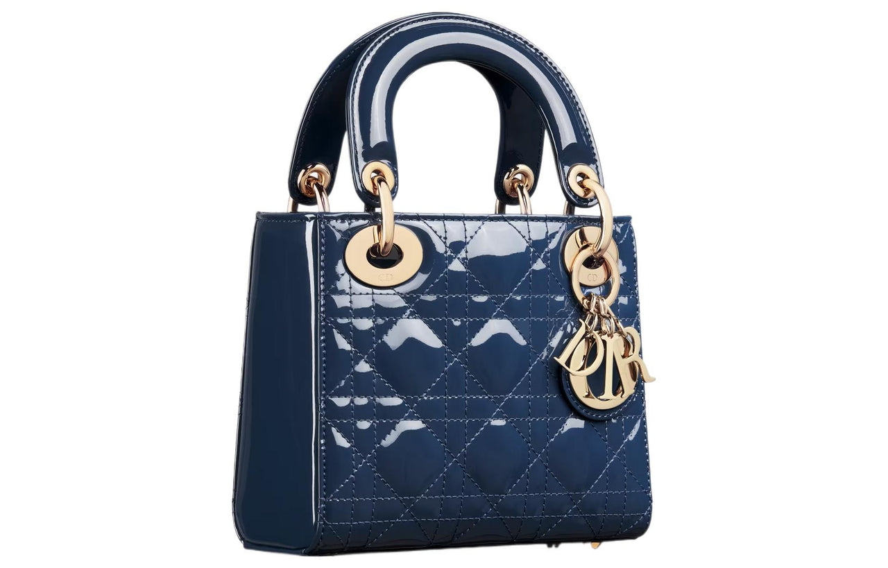 DIOR Lady Dior Calfskin Lady Dior Bag, Shoulder Bag, Crossbody Bag, Handbag Mini Women's Deep Sea Blue