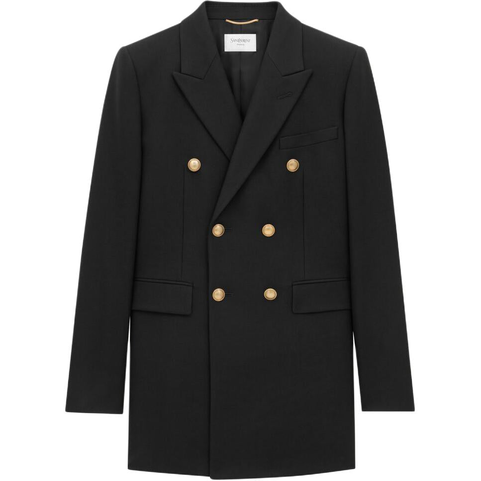SAINT LAURENT Wool Gabardine Blazer 'Black'