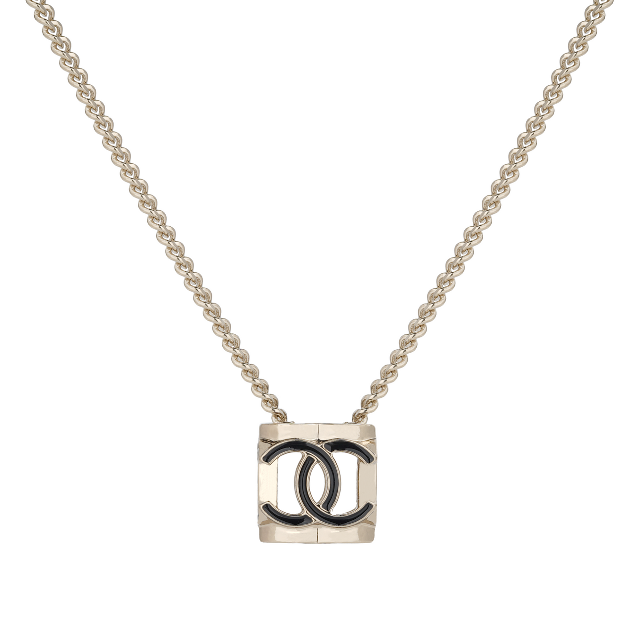 CHANEL Necklaces Women's Gold/Black