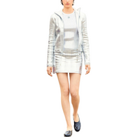 CHANEL Casual Short Skirts Women's Silver