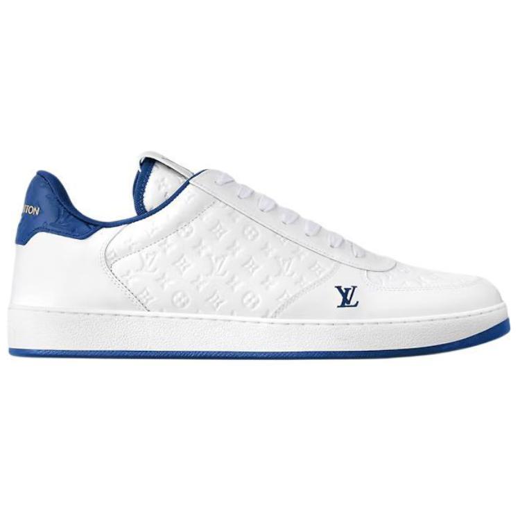 LOUIS VUITTON Rivoli Low-Top Skateboard Shoes Men's White Blue