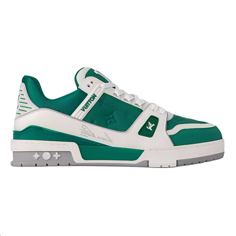 LOUIS VUITTON Trainer Low-Top Skateboard Shoes Women's Green