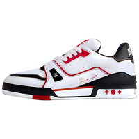 LOUIS VUITTON Trainer Low-Top Skateboard Shoes Unisex Red Black