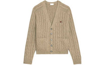 CELINE Cable knit Triomphe Cardigan In Cashmere