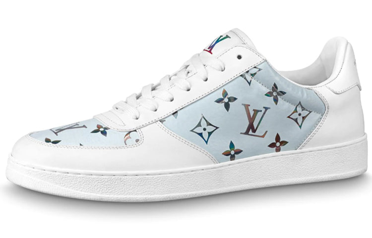 LOUIS VUITTON Rivoli Monogram Low Top Stylish Skateboarding Shoes Men's White