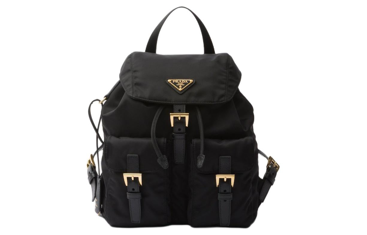 PRADA Re Edition Fabric Backpack Trumpets Women's Black