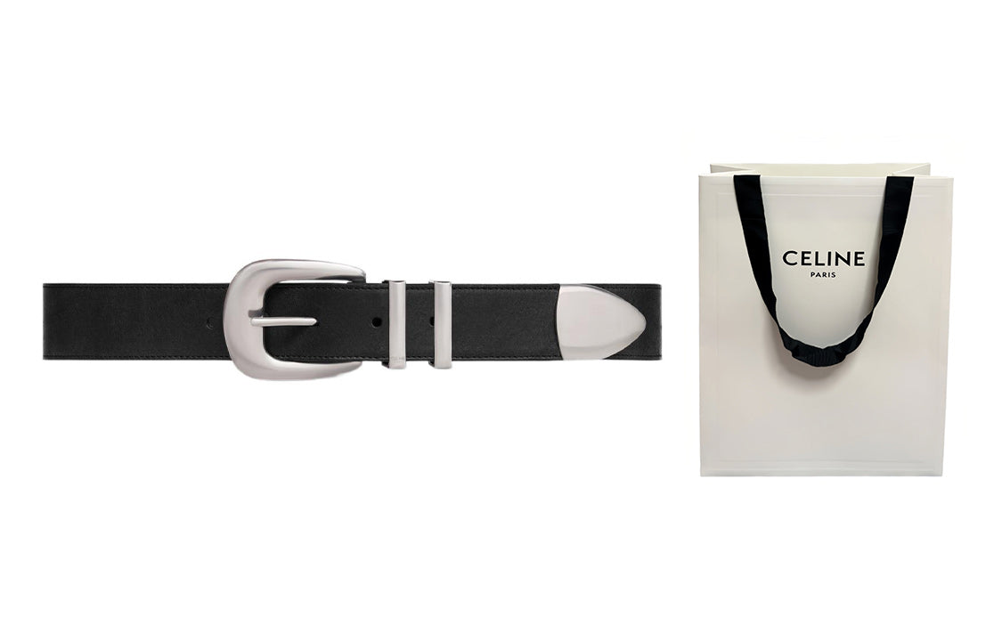 CELINE Large Western Vintage Calfskin Belt