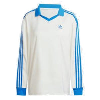 (WMNS) adidas 3-Stripes Satin Long Sleeve T-Shirt 'White Blue' IR6100
