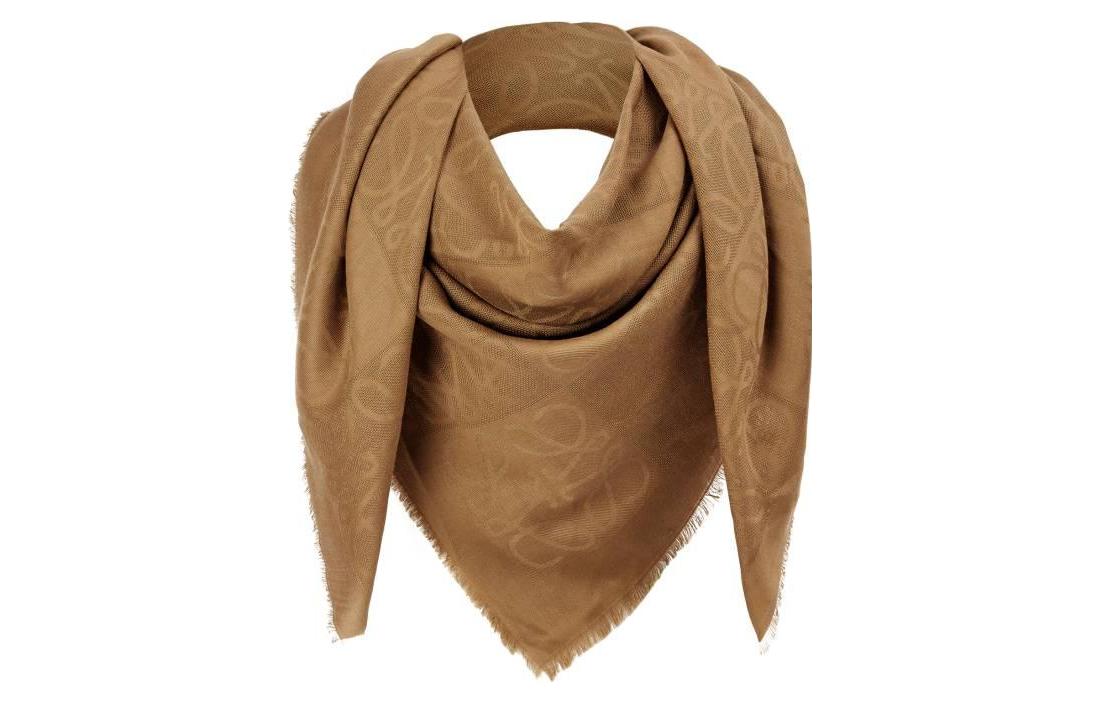 LOEWE Silk Scarves Women's Brown