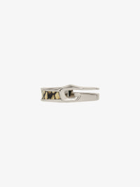 Givenchy Men's Giv Cut Snake Embossed Leather Ring