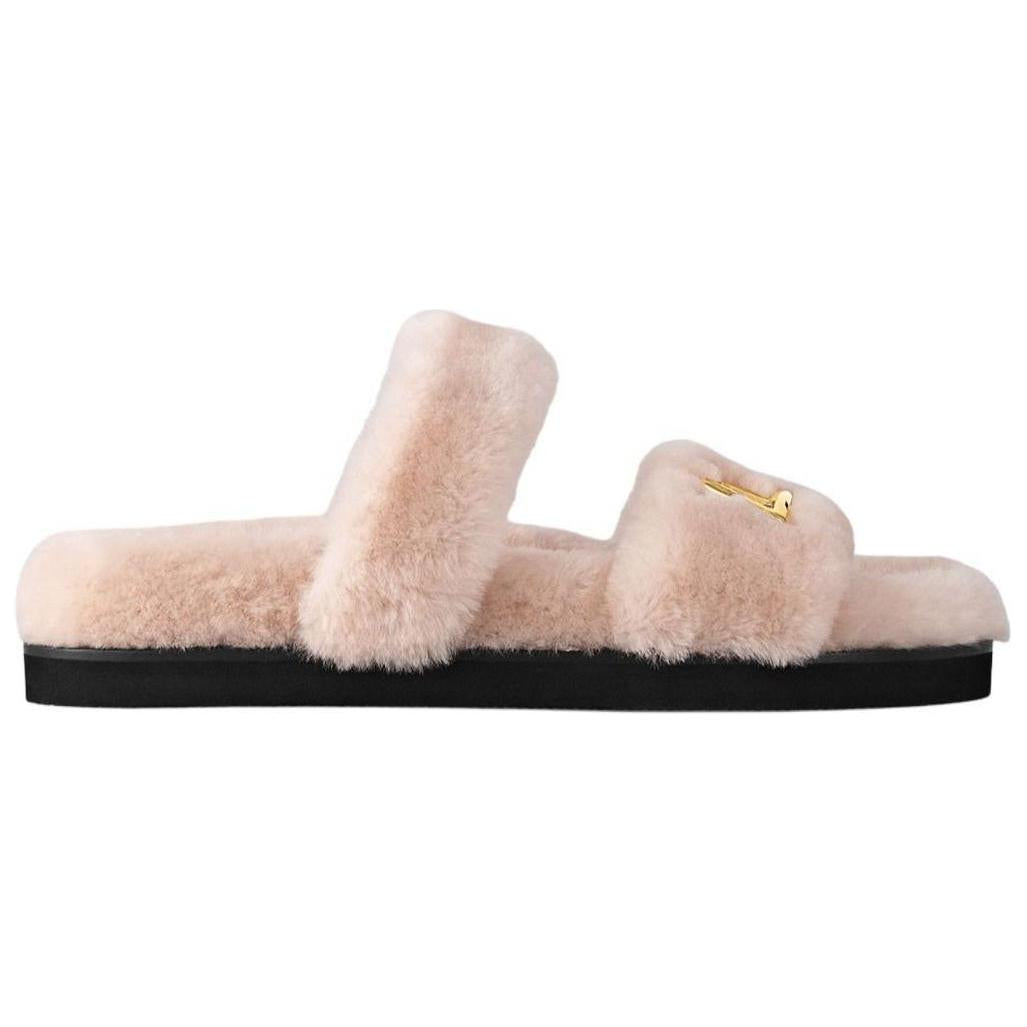 LOUIS VUITTON Sunset Painted Series Slip Resistant Slide Slippers Women's Pink
