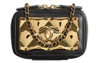 CHANEL Sheepskin Clutch Box Bag, Shoulder Bag, Crossbody Bag Women's Black
