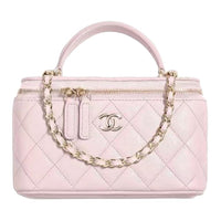 CHANEL Sheepskin Box Bag, Handbag, Shoulder Bag, Crossbody Bag Women's Pink