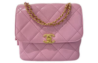 CHANEL 23P SS Sheepskin Backpack Women's Pink