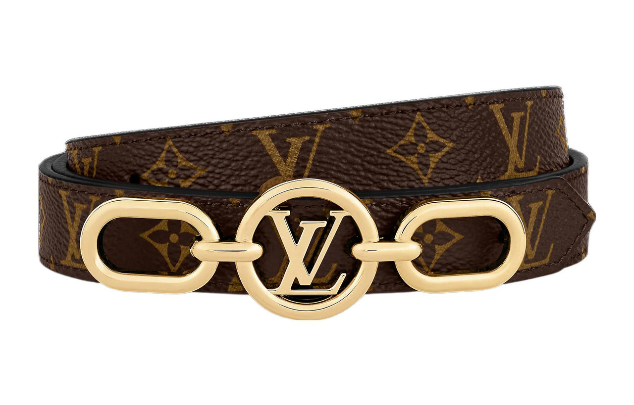 LOUIS VUITTON CIRCLE PRIME Leather Belts Women's Brown