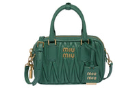 MIU MIU Leather Shoulder Bag, Crossbody Bag, Handbag Trumpets Women's Green