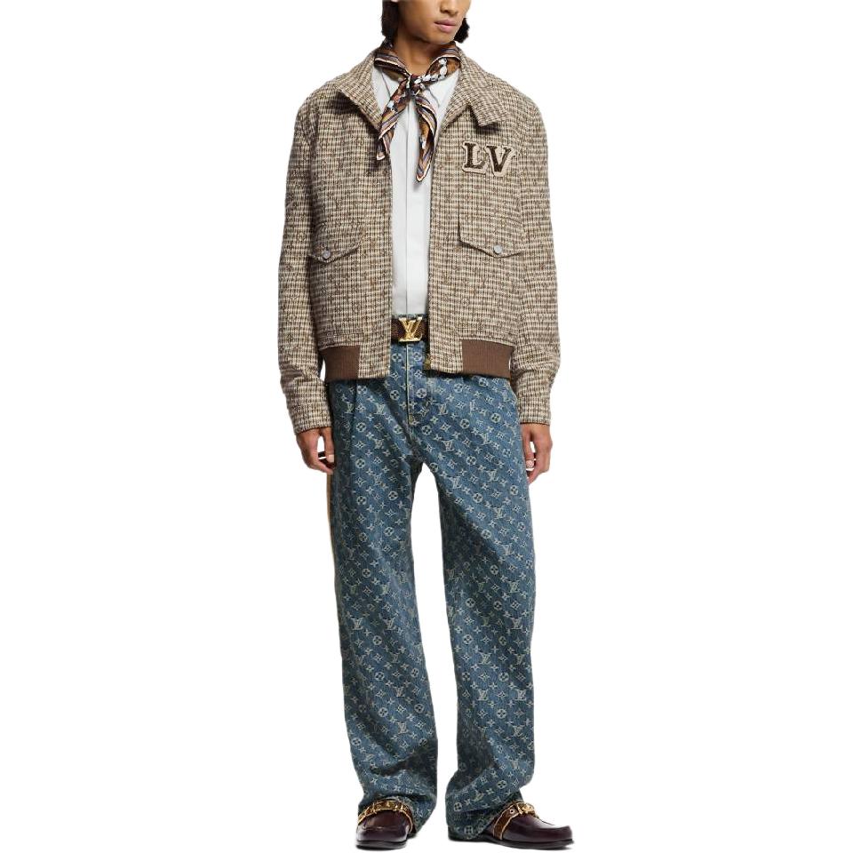 LOUIS VUITTON Monogram Wool Harrington Blouson