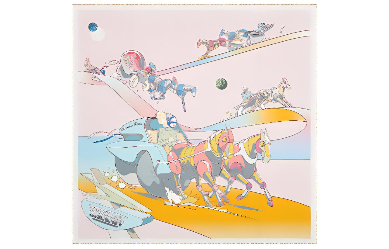HERMES Silk Scarves Women's Light Rose