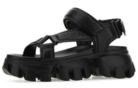 PRADA Nastro Sandal Black Leather