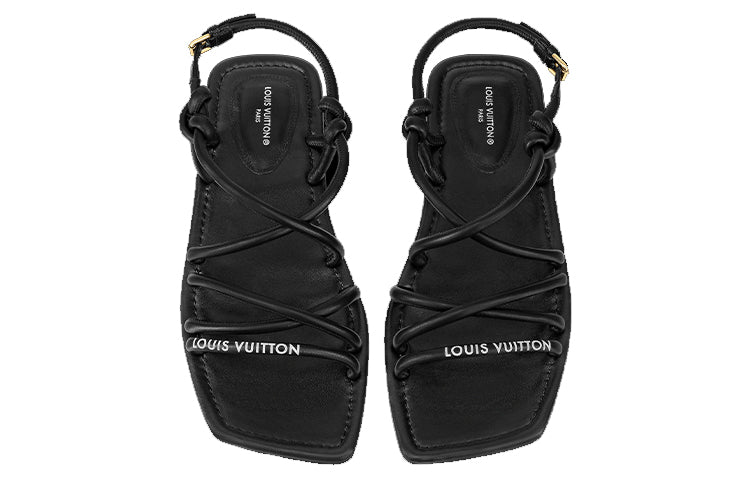 LOUIS VUITTON Nova Strap Sandals Women's Black