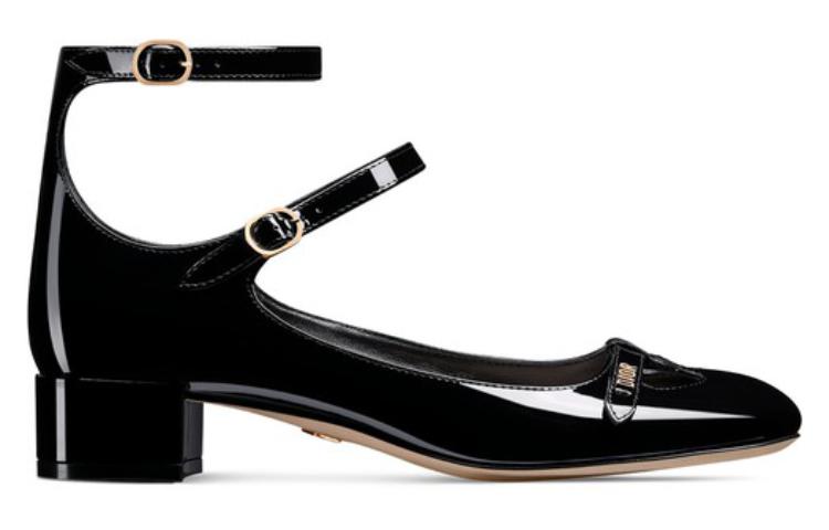 DIOR Aime Dior Chunky Heel High Heels 3cm Women's Black