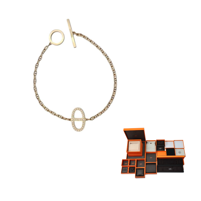 HERMES 18k Bracelets Women's Rose Gold