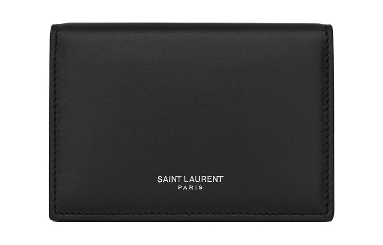SAINT LAURENT Smooth Leather Business Card Holder Card Holder Card Wallet Men's Black
