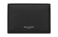 SAINT LAURENT Smooth Leather Business Card Holder Card Holder Card Wallet Men's Black