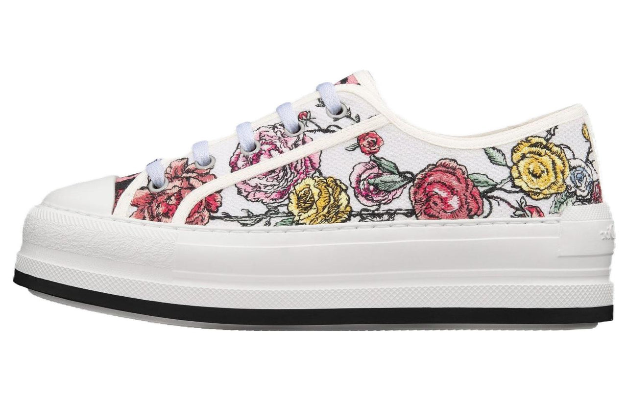 DIOR Walk'n'Dior Platform Shoes Low-Top Skateboard Shoes Women's White