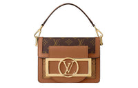 LOUIS VUITTON Dauphine Coated Canvas With Cow Leather Trim Daphne Handbag Shoulder Bag Crossbody Bag Mini Women's Brown