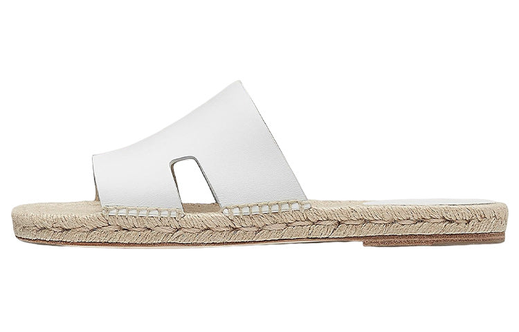 HERMES Antigua Odor Resistant Slide Slippers Men's White