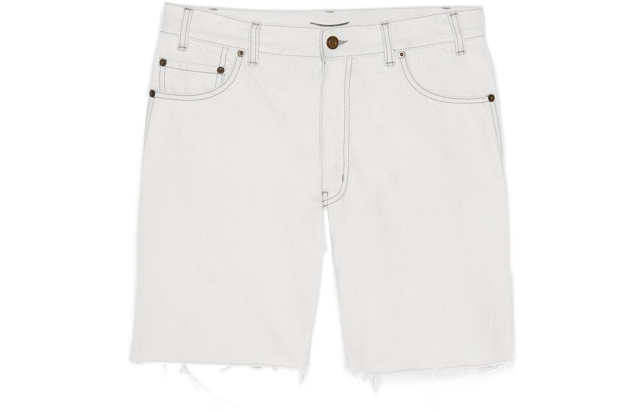 SAINT LAURENT Button Detailed Denim Shorts