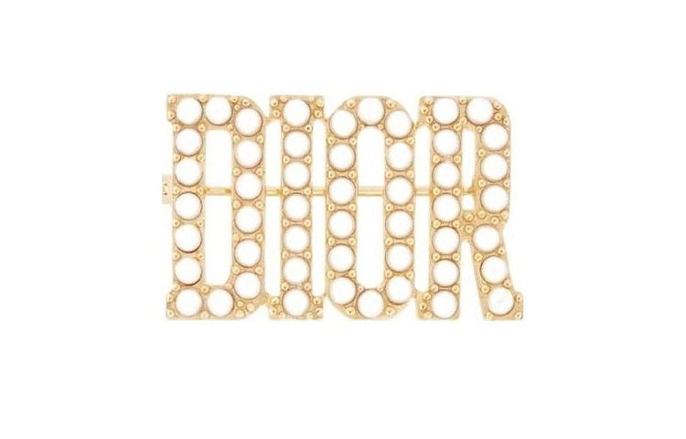 DIOR Pearl Brooches Women's Gold