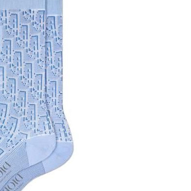 DIOR OBLIQUE SS23 Knee High Socks Men's 1 Pack Blue