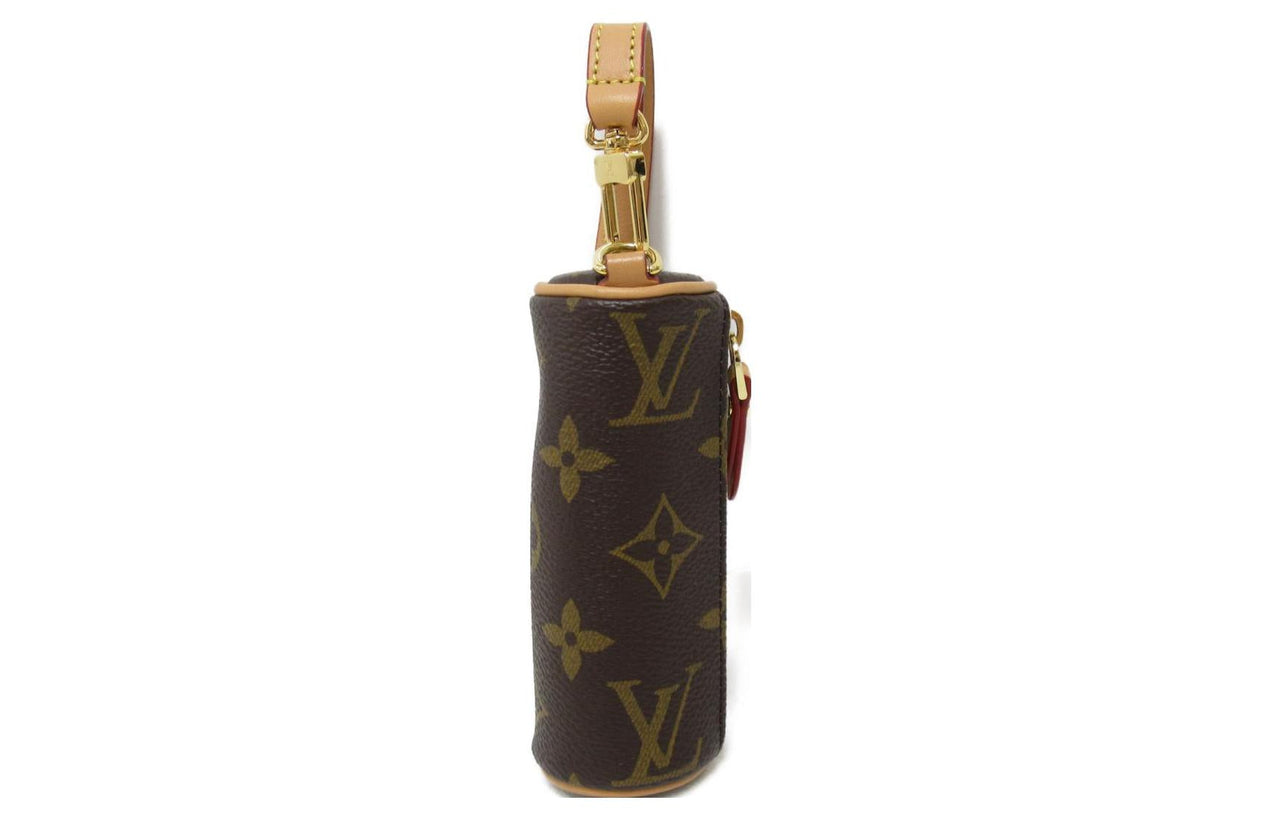 LOUIS VUITTON Papillon Leather Canvas Handbag Mini Women's Brown