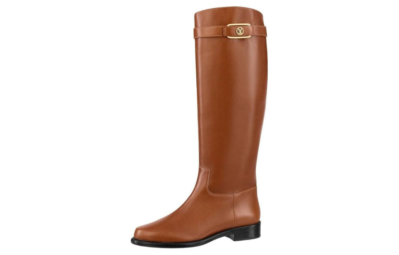 LOUIS VUITTON Westside Knee-high Boots Women's Brown