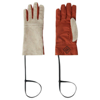 Loro Piana Pure Wool Knit Gloves Men's Orange/White