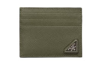 PRADA Saffiano Leather Card Holder Men's Loden Green